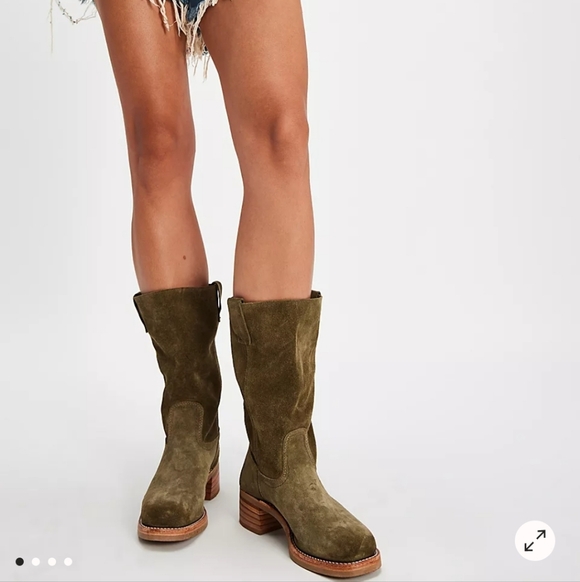 Frye Campus 12R Boots In Olive 8 NWT - Picture 3 of 15